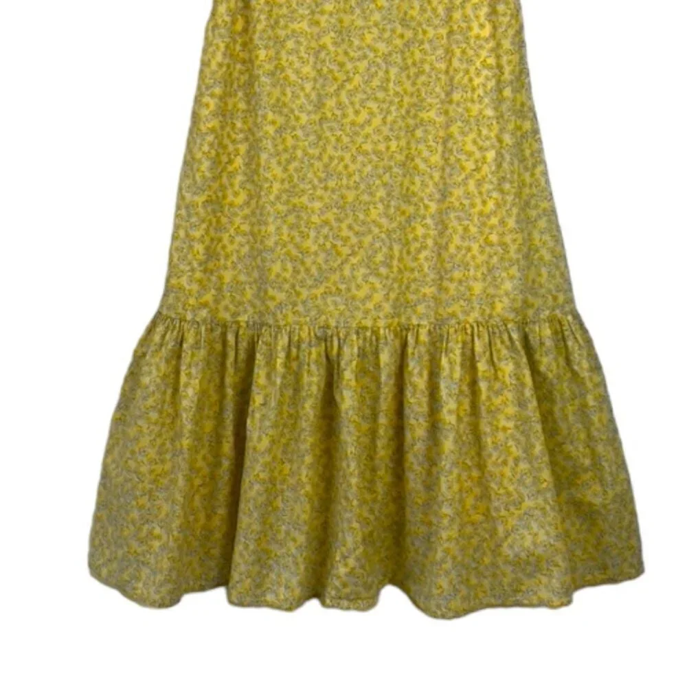 J. Crew Printed V-neck Ruffle Midi Dress